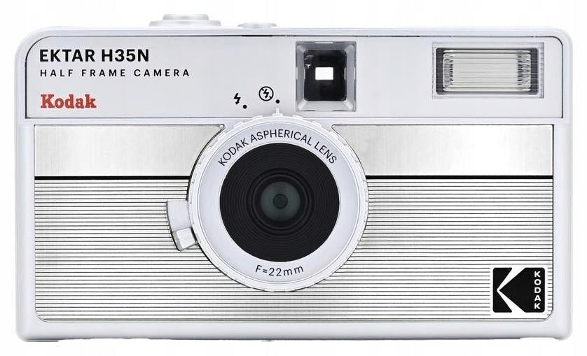 Kodak half-frame analog camera EKTAR H35N Camera Striped Silver