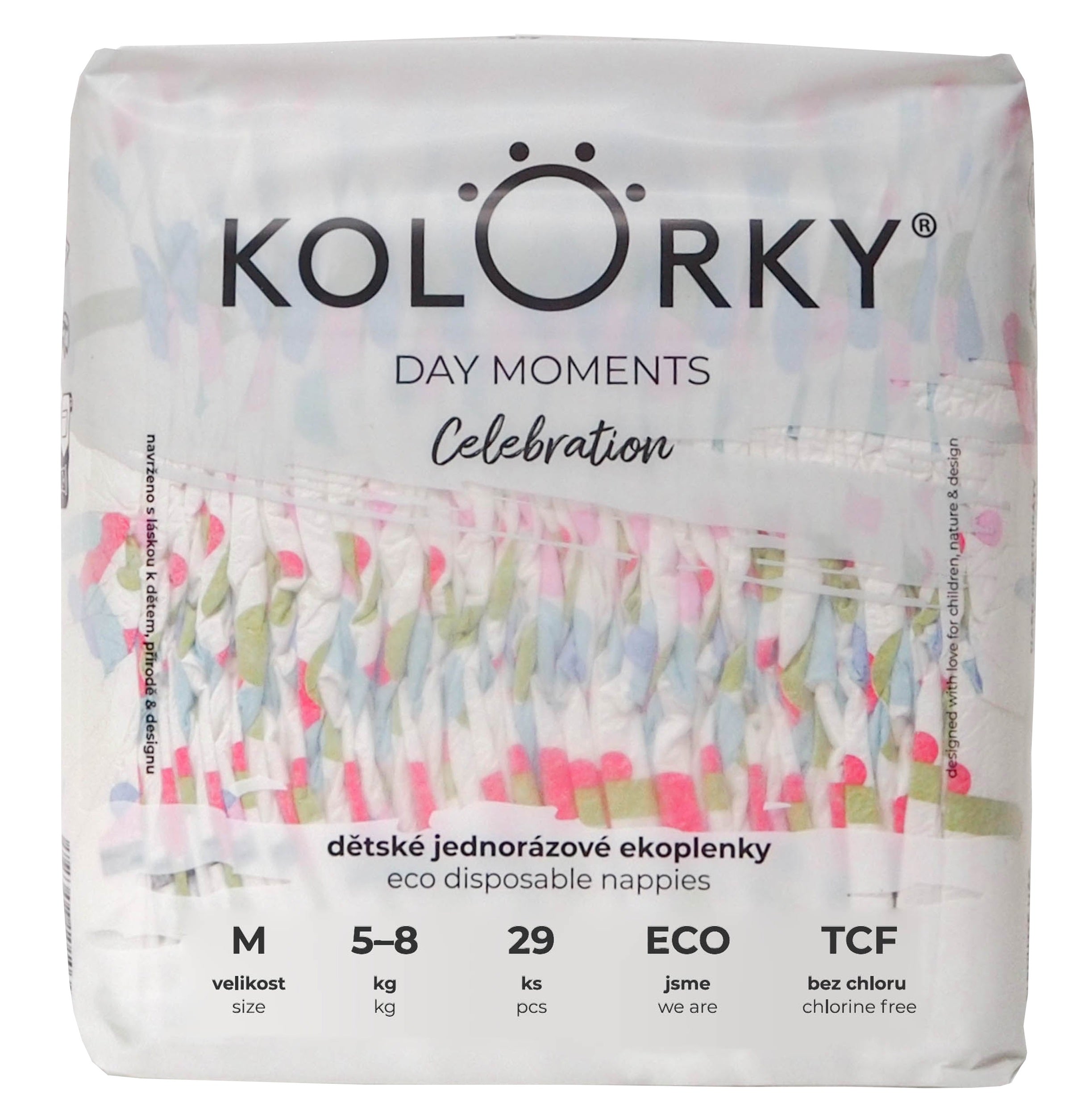 Kolorky DAY Moments Celebration disposable nappies EKO Size M 5-8 kg 29