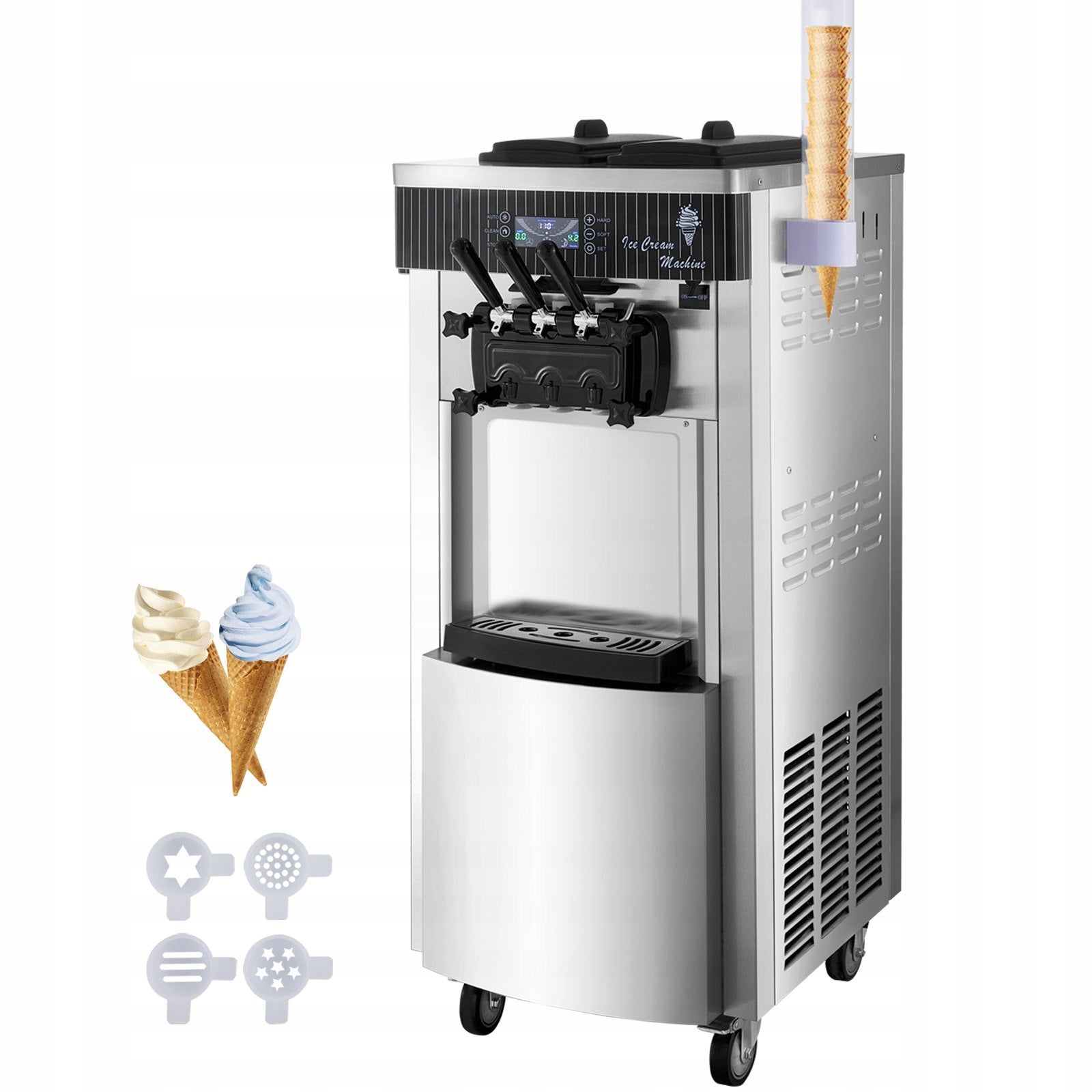 Komercyjna maszyna lodów 3smaki 2200W wydajność 20-28l/h chłodzenie wstępne Manufacturer code 8SS-BJLJYK8228HPD1V2HS
