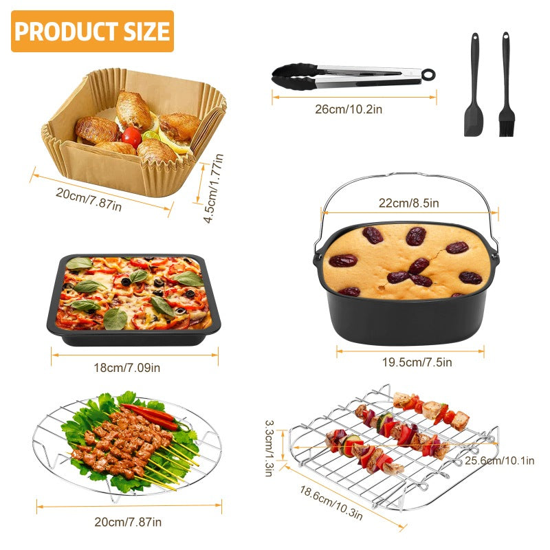 Komplet akcesoriów do frytkownicy beztłuszczowej 5.5L 9 narzędzi w zestawie Packaging status original
