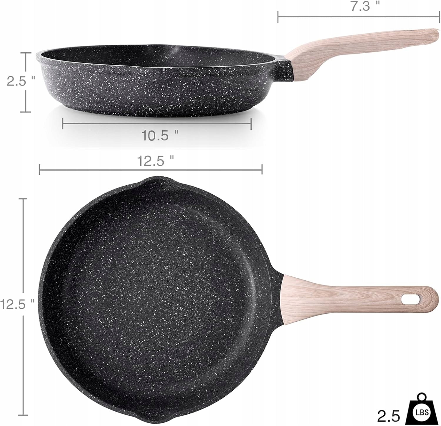Kordisen Nonstick Pan 32cm Induction Granite Gas Without PFOA Manufacturer code KD-0507-Pan-8+9,5+11 cal