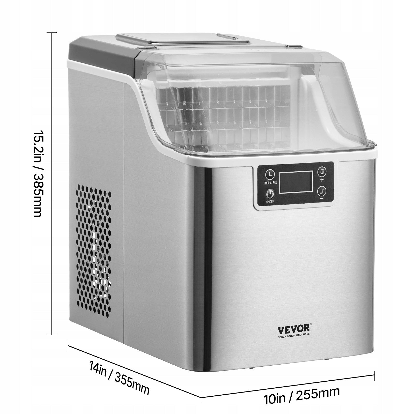 Kostkarka Do Lodu 3.4L 11.8KG/24H Ze Stali Nierdzewnej Się Do Biurach EAN (GTIN) 197988997726