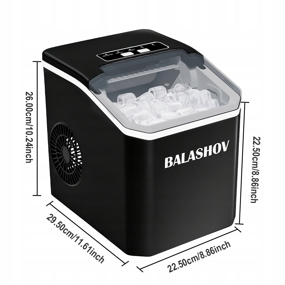 Kostkarka do lodu 75W 12kg/24h szybka cicha domowa wydajna +łopatka Packaging status original