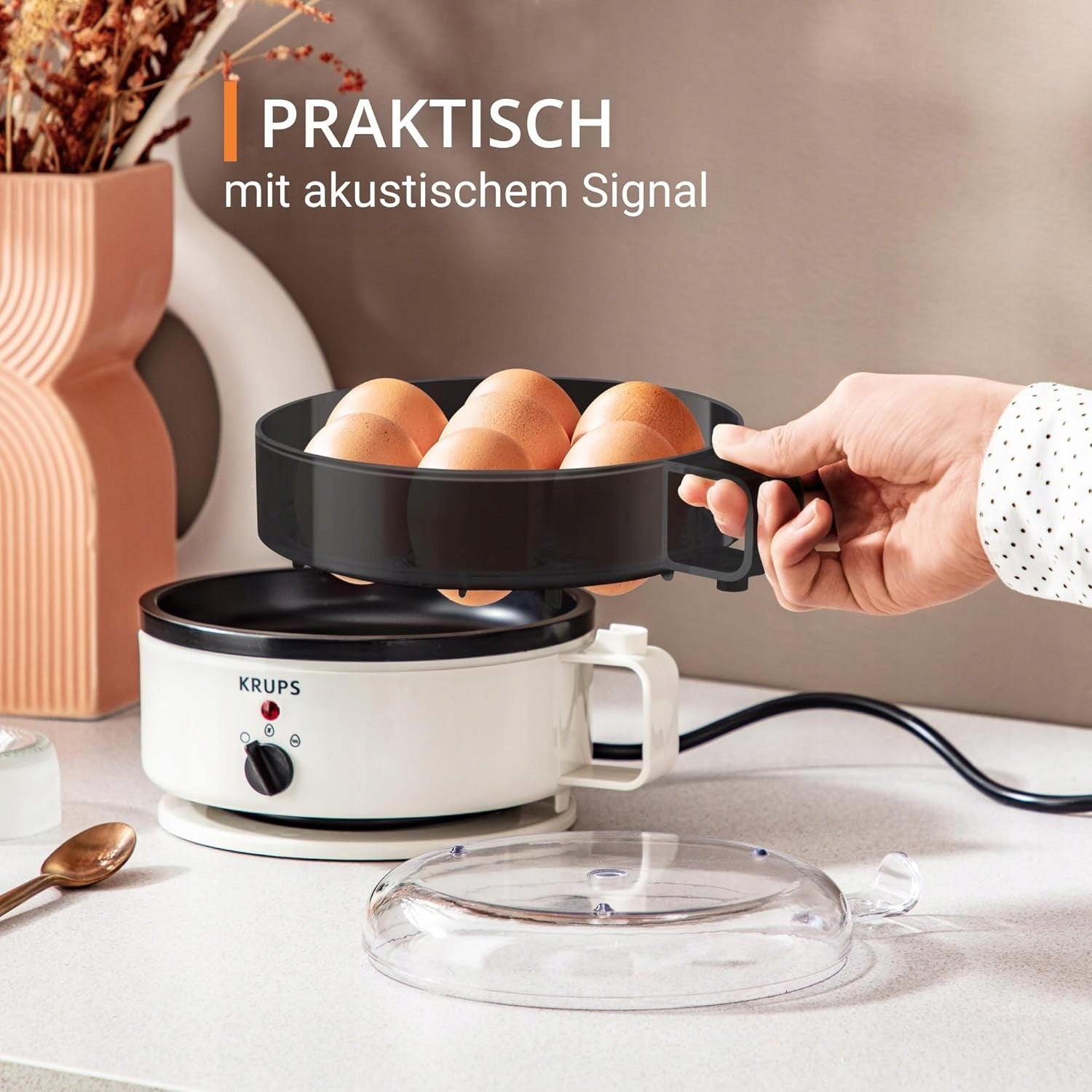 Krups Ovomat EG233115 egg cooker 7 eggs Super Egg Boiler Brand Krups