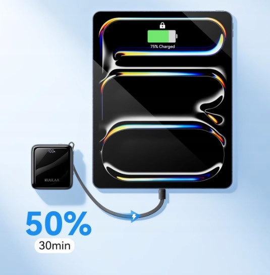 Kuulaa Mini Powerbank 10000mAh, Powerbank with fast charging 35W light Packaging status original