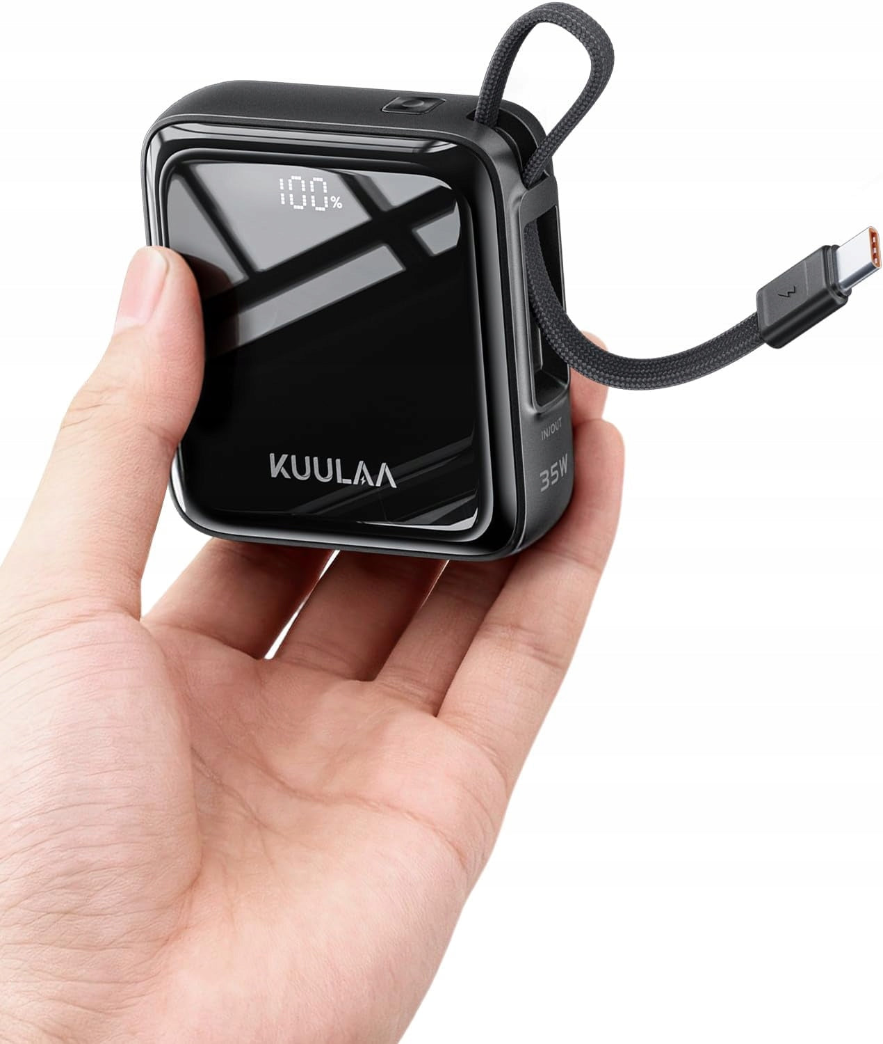 Kuulaa Mini Powerbank 10000mAh, Powerbank with fast charging 35W light