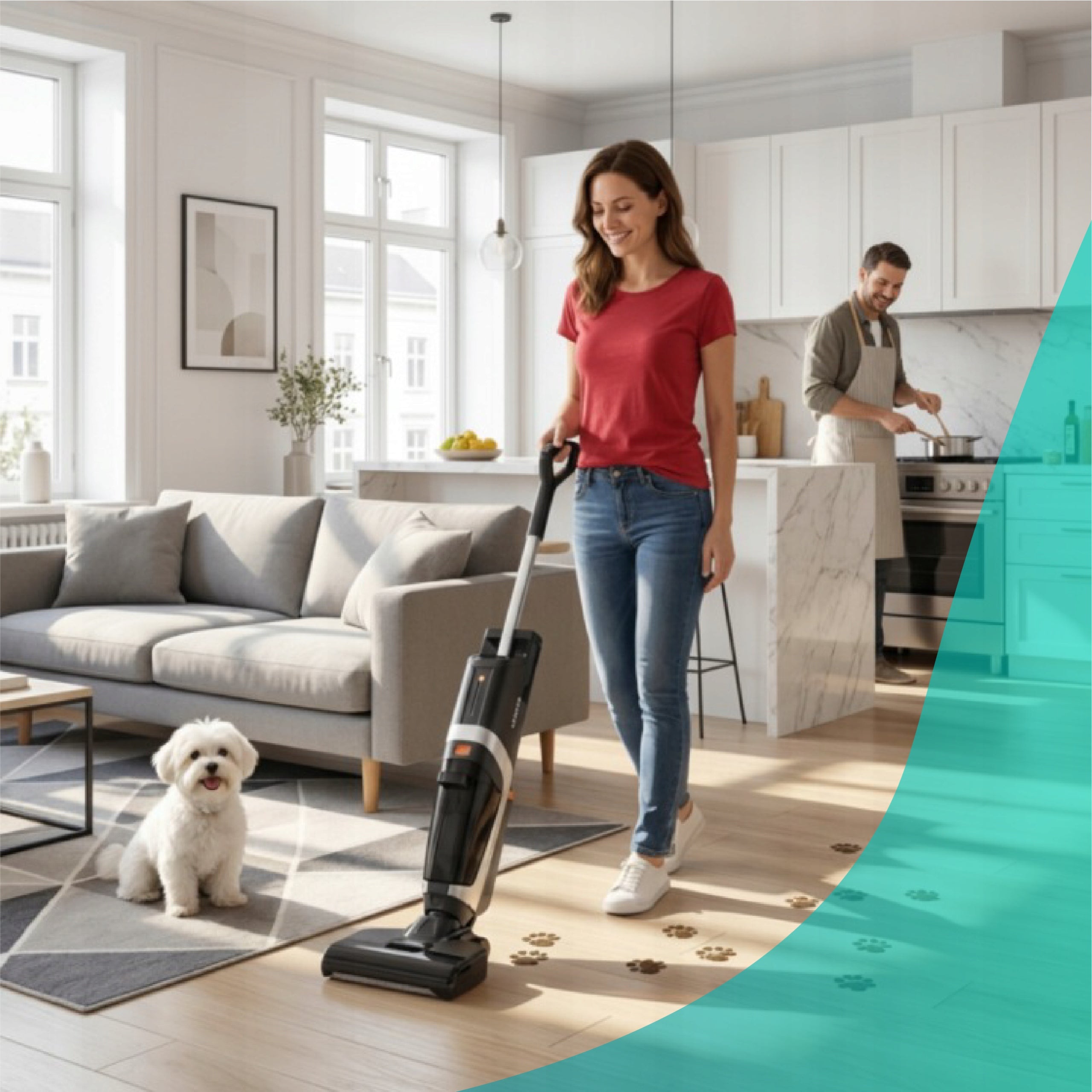 L5 PRO 5in1 Cordless Vacuum Cleaner with UV Lamp Washing Function Dust container volume 0.9 l