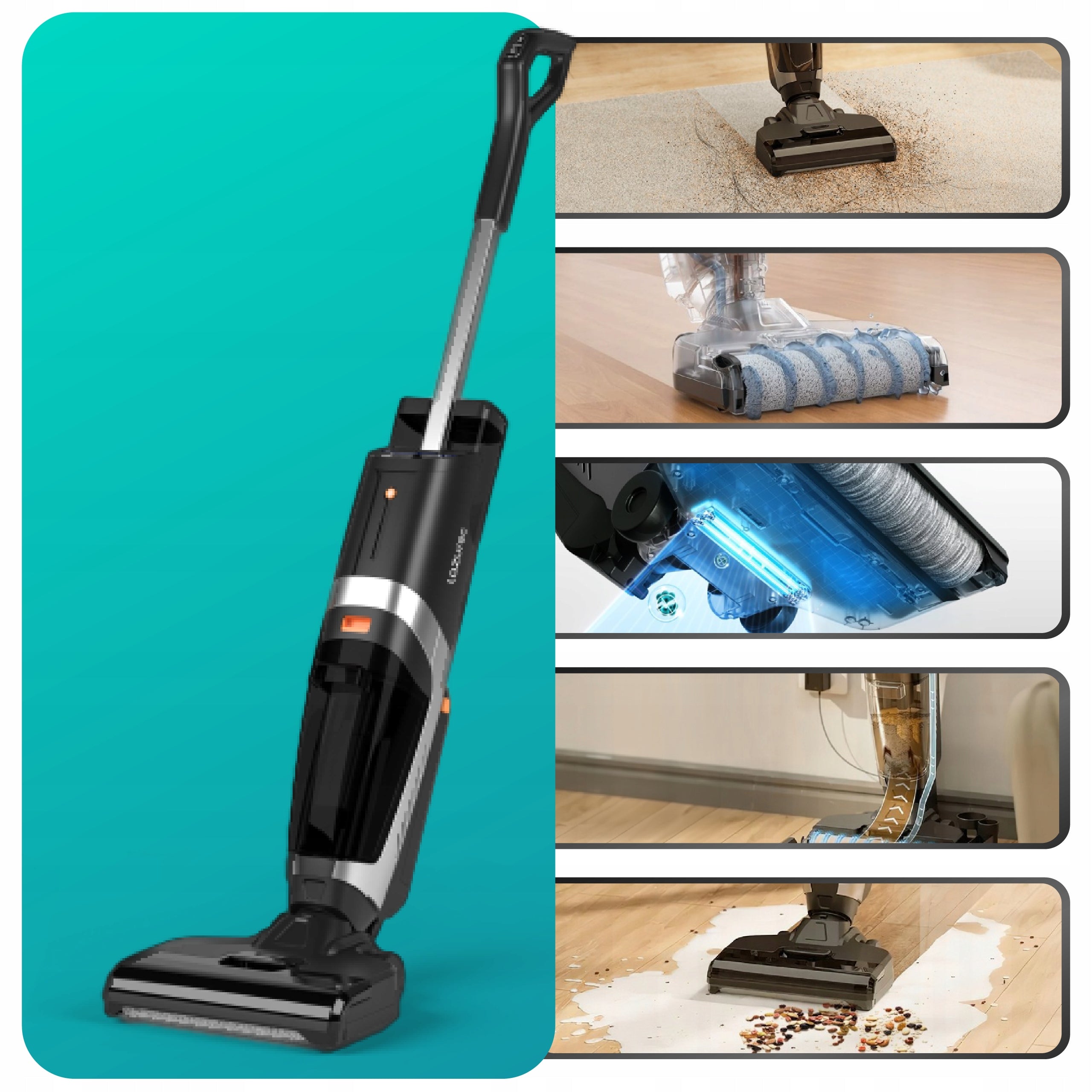L5 PRO 5in1 Cordless Vacuum Cleaner with UV Lamp Washing Function Packaging status original