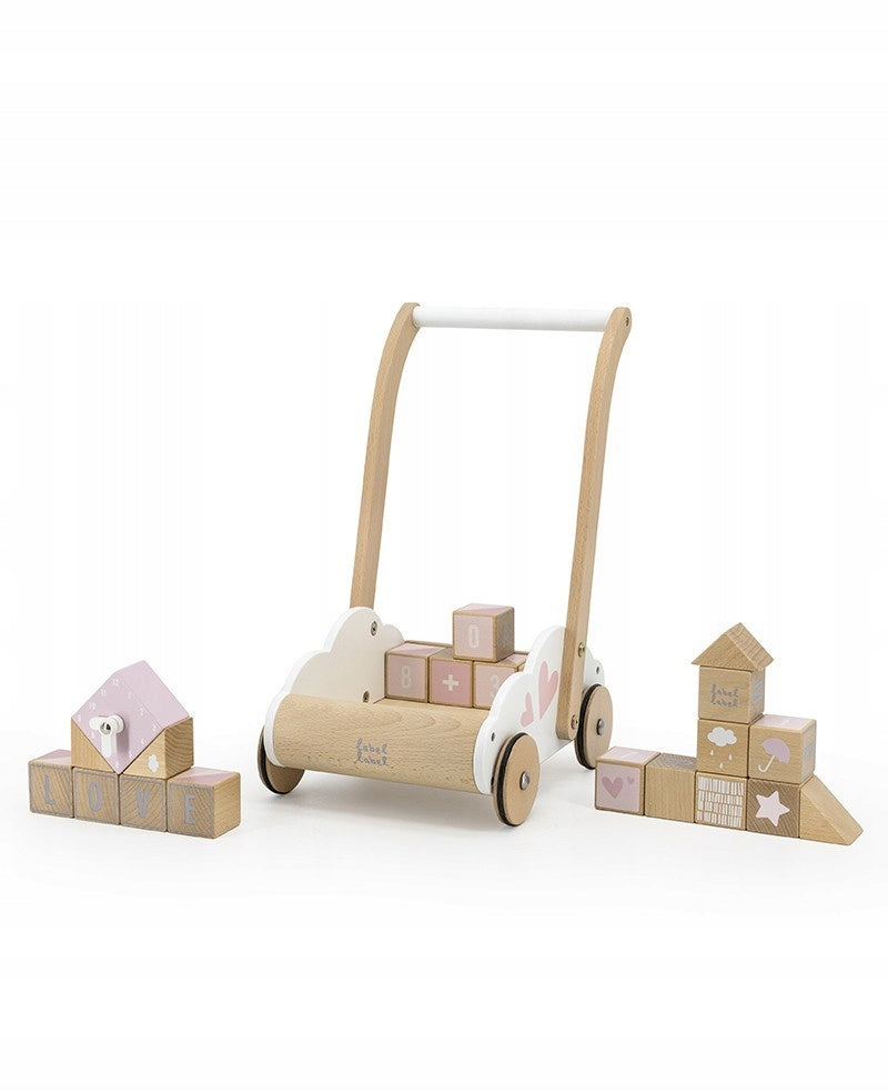 LABEL LABEL - EDUCATIONAL TROLLEY PUSHER WITH BLOCKS