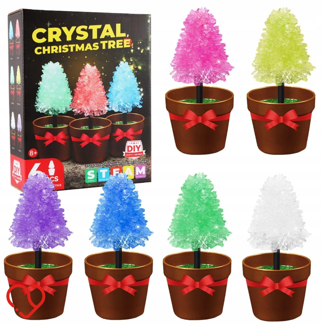 LABORATORY CRYSTALS SCIENTIFIC EXPERIENCE FOR CHILDREN EXPERIMENTS 6 PCS