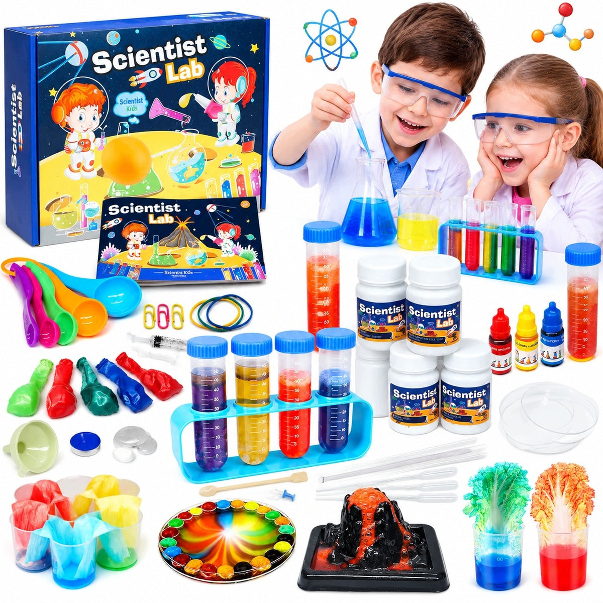 LABORATORY SET OF 70 SCIENTIFIC EXPERIMENTS FOR CHILDREN 6 14 YEARS GIFT