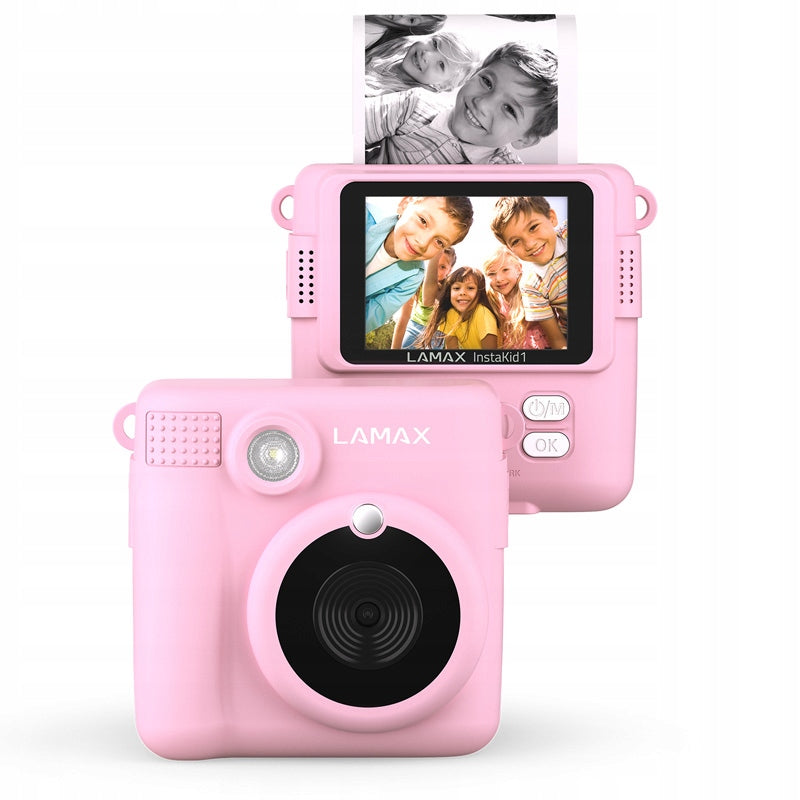 LAMAX InstaKid1 Pink – Camera for children with thermal printing