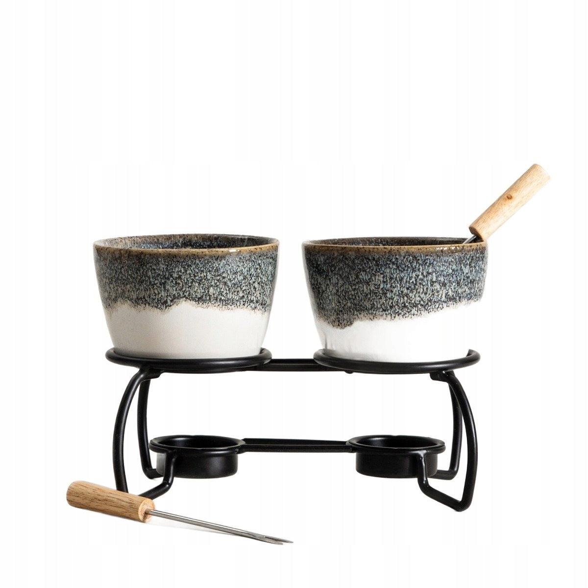 LAMBI fondue set with double heater, 2x250 ml 19x13 cm HOMLA