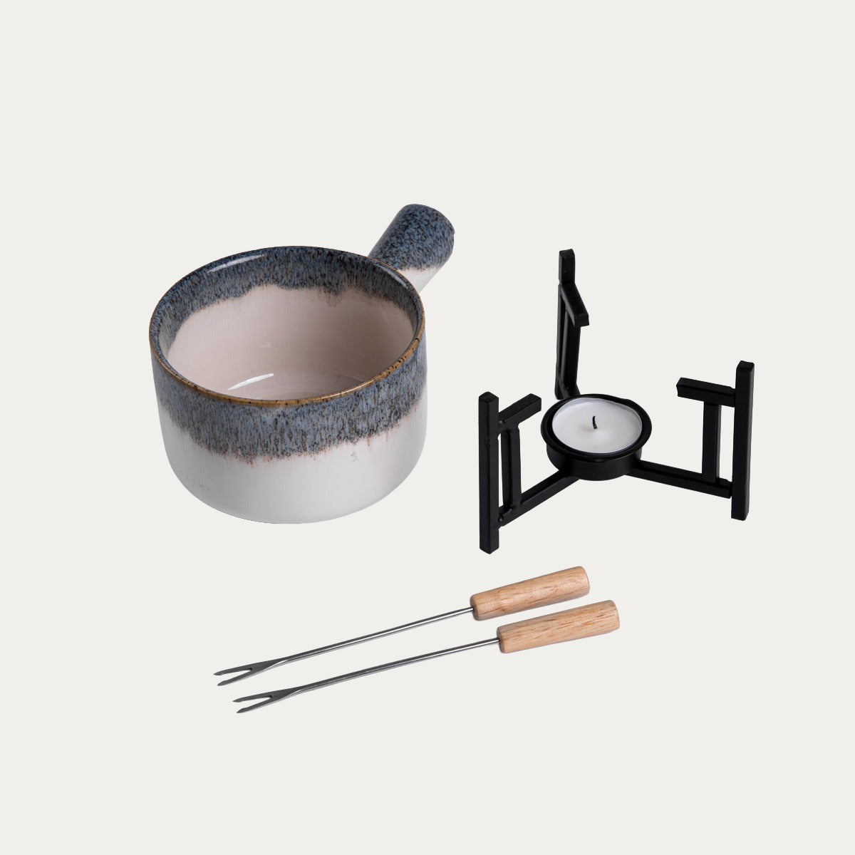 LAMBI fondue set with heater 500 ml HOMLA Packaging status original