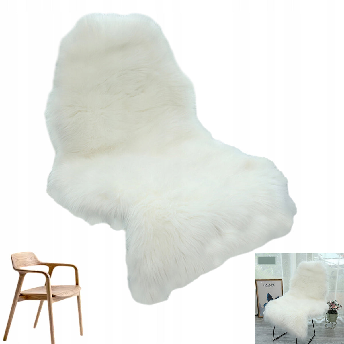 LAMBSKIN IMITATION WHITE 60X100CM