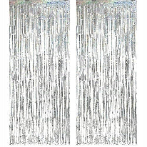 LAMETTA CURTAINS SILVER GLITTER