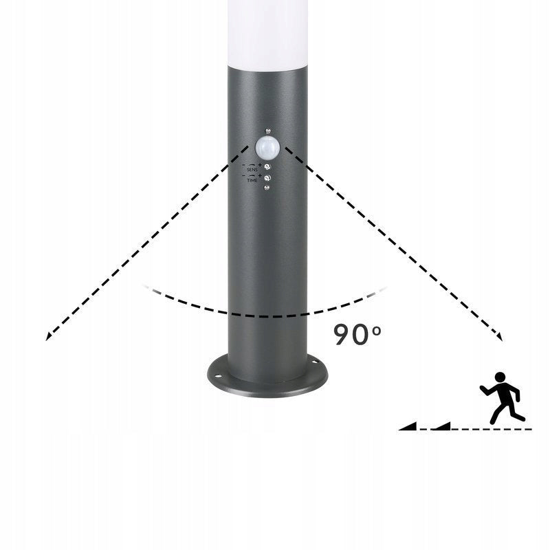 LAMP GARDEN LAMP ANTHRACITE 48cm MOTION SENSOR Thread type E27