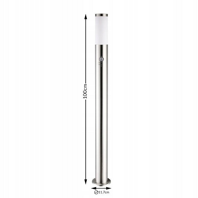 LAMP GARDEN LAMP SILVER 100cm MOTION SENSOR IP protection class IP44