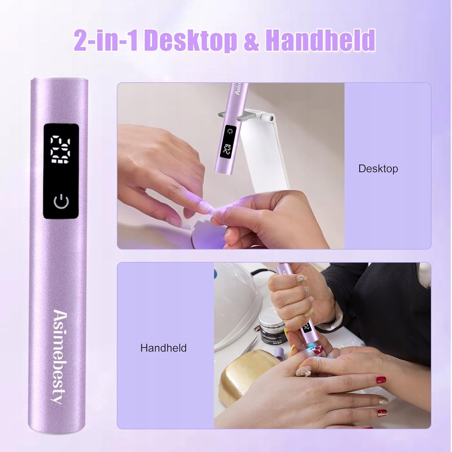 LAMP UV LAMP FOR GEL NAILS MINI USB LED LAMP 3 MODES PURPLE Manufacturer code LAMPA LAMPKA UV DO PAZNOKCI ŻELOWYCH