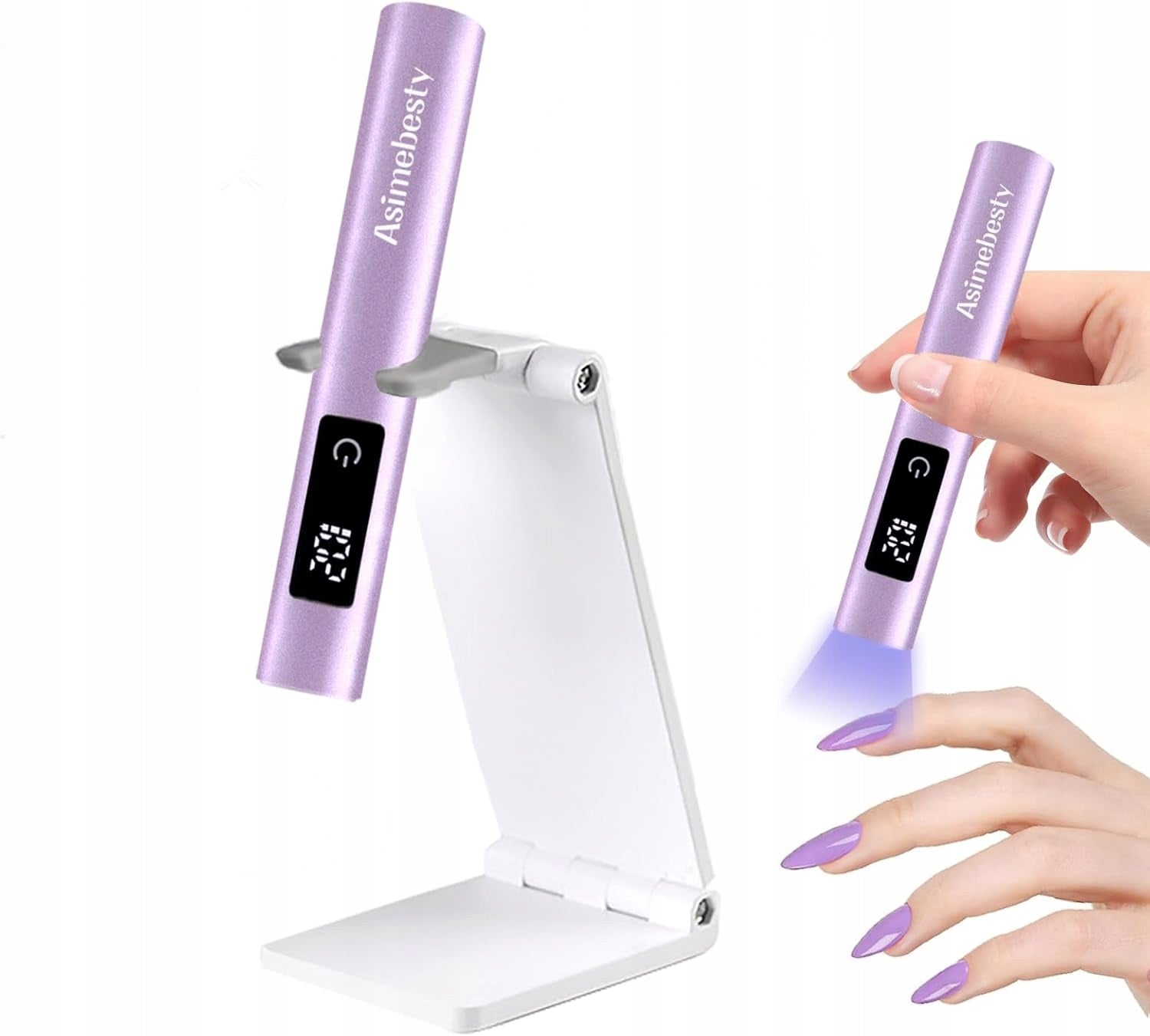 LAMP UV LAMP FOR GEL NAILS MINI USB LED LAMP 3 MODES PURPLE