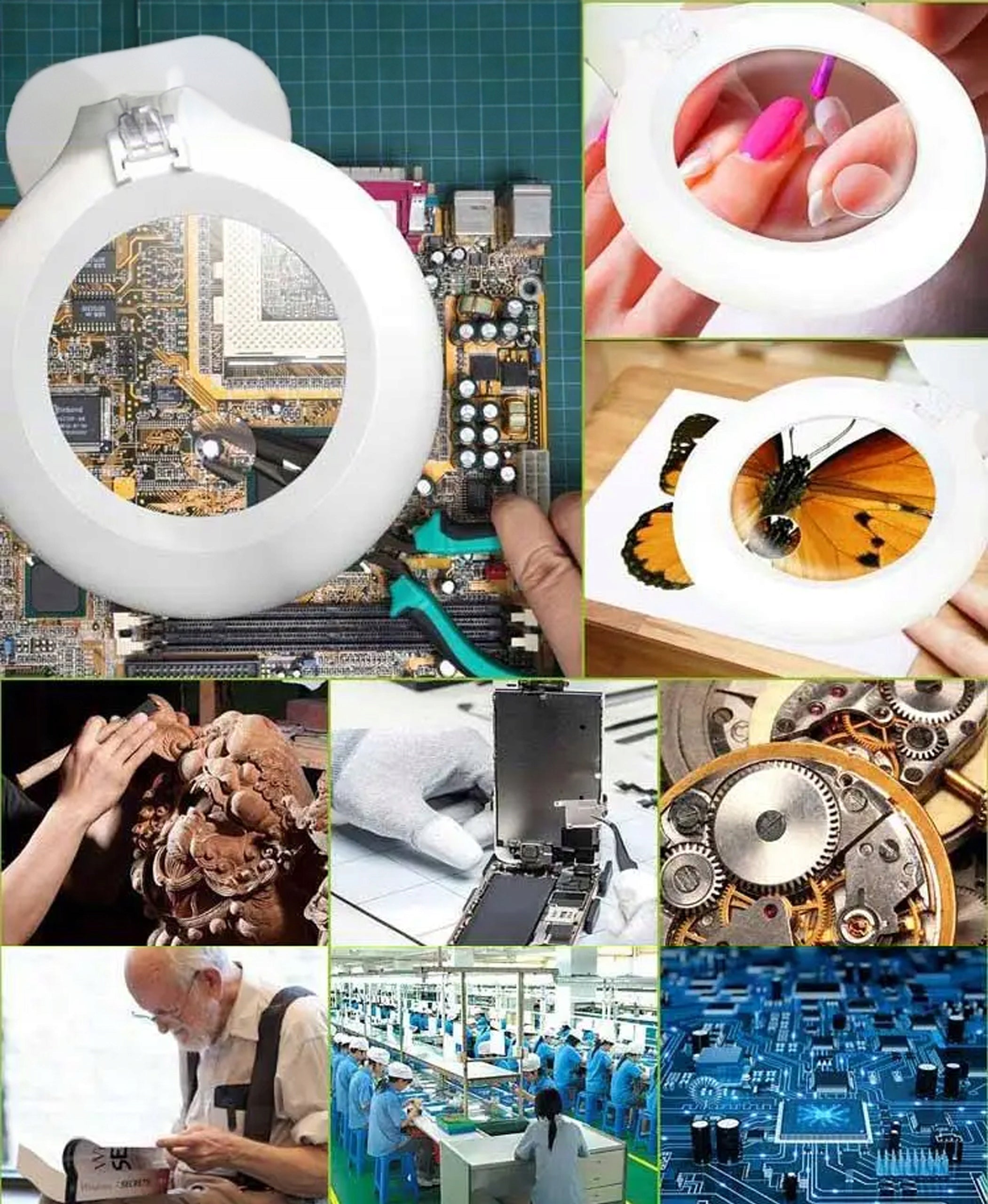 LAMP WITH MAGNIFYING GLASS LED 3D + 8D DESK 3W UNIVERSAL Medical device no