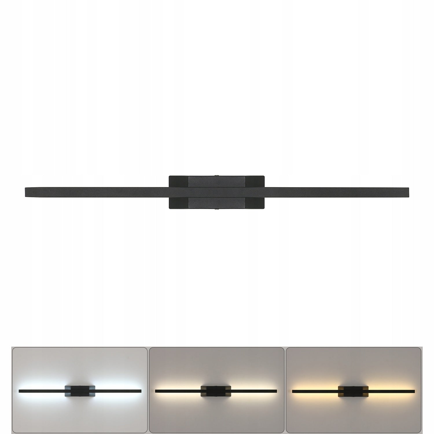 LAMPA LINIOWA SCIENNA LED KINKIET CZARNA NOWOCZESNA 8W 3000K/4500K/6500K Packaging status original