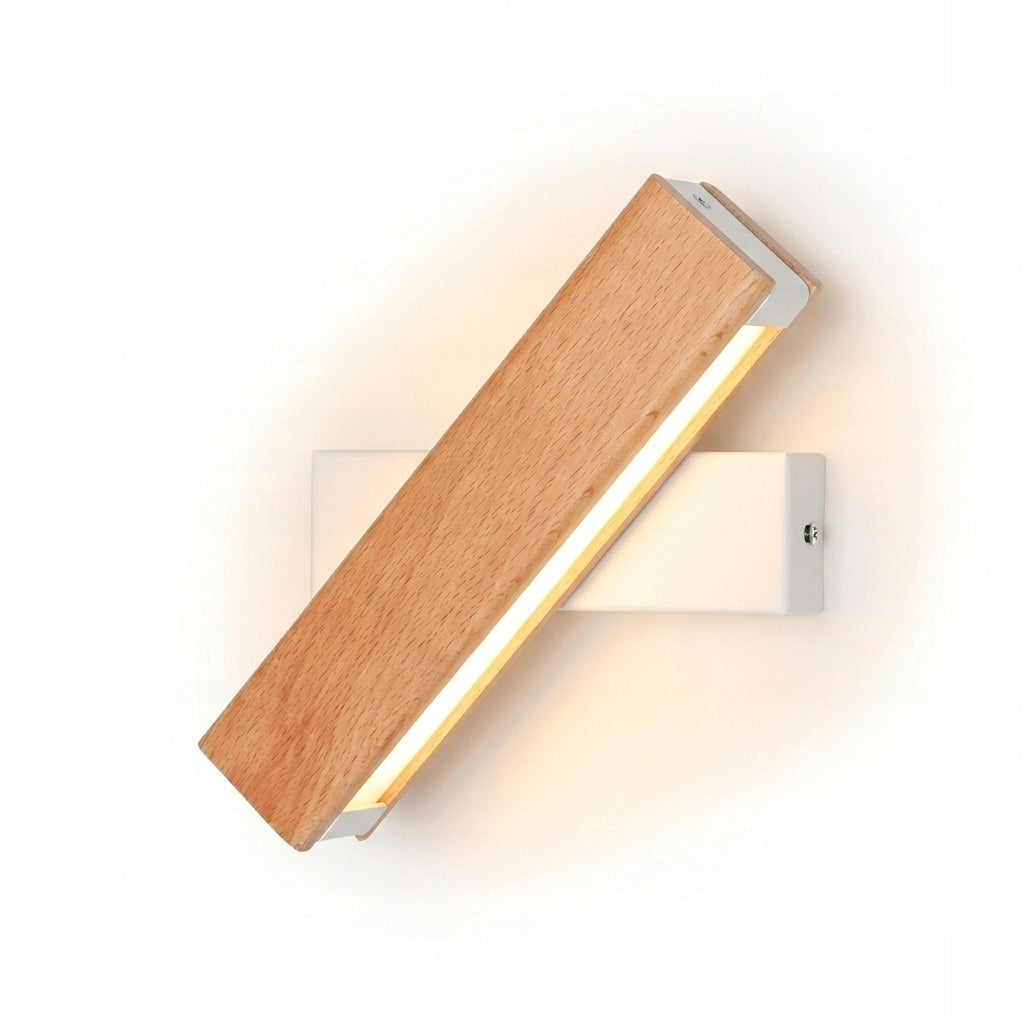 LAMPA SCIENNA LED DREWNO KINKIET BIAŁY OBROTOWY DO SALONU KORYTARZ 3000K 4W Packaging status original