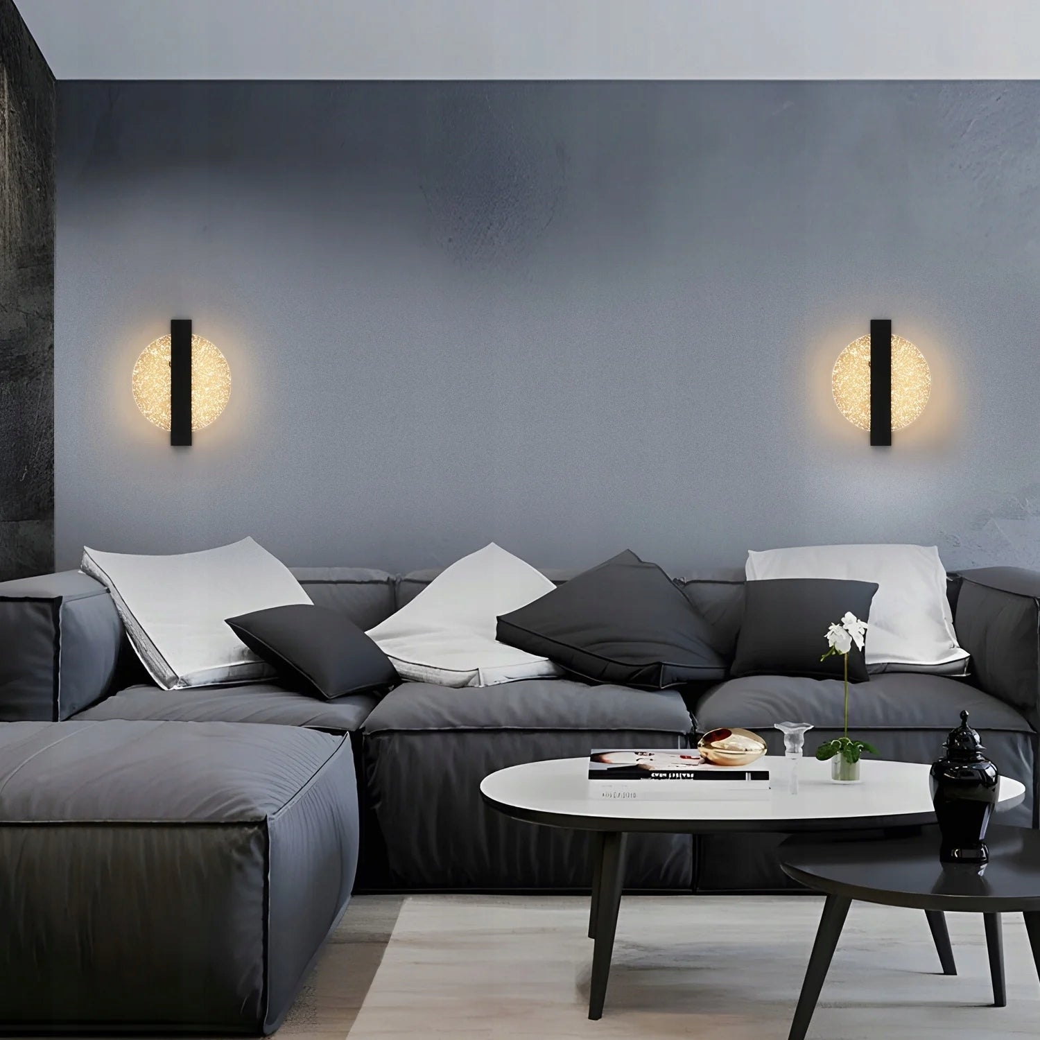 LAMPA SCIENNA LED KINKIET CZARNA 3000K DO SALONU NOWOCZESNA KREATYWNA Brand Comely