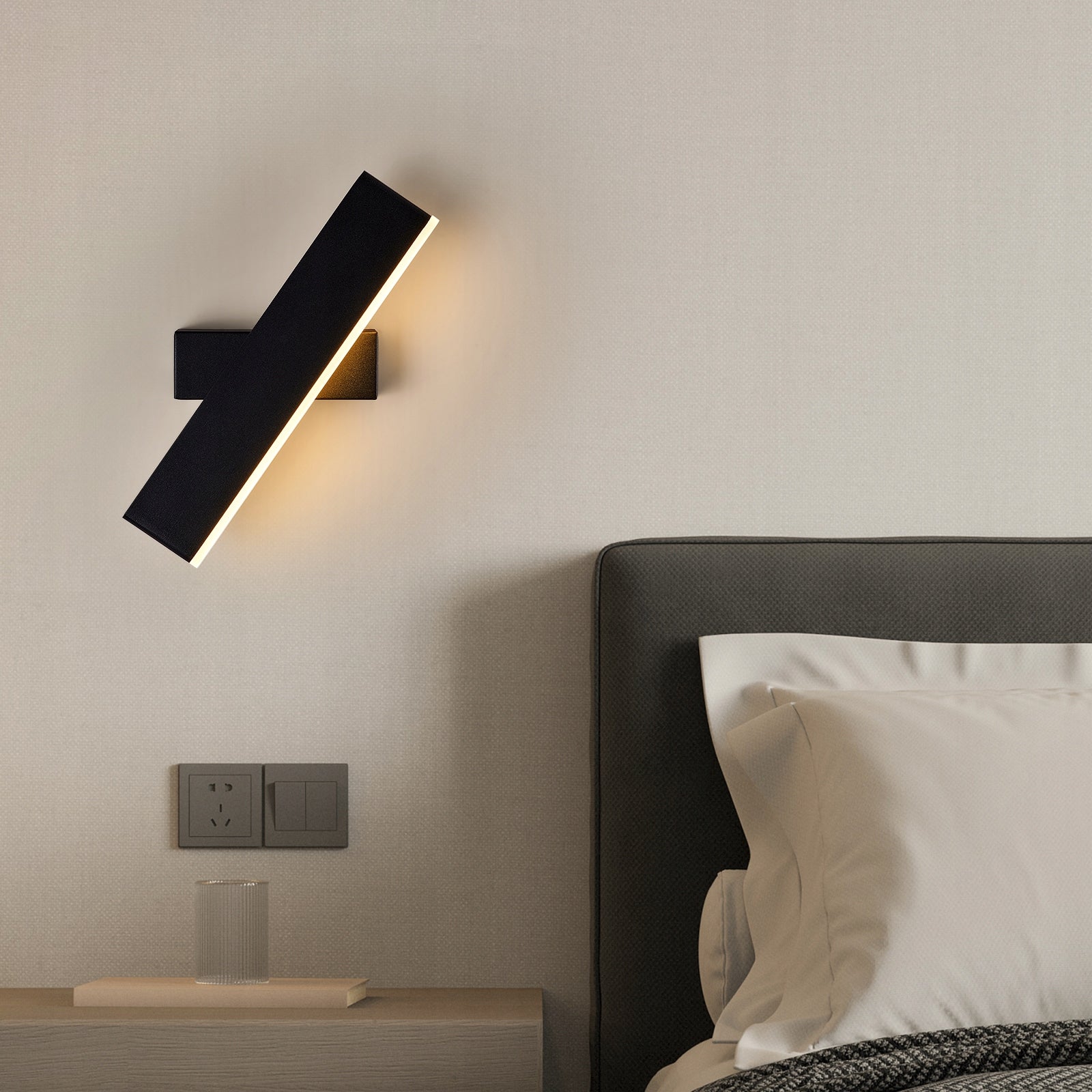 LAMPA SCIENNA LED KINKIET CZARNA KORYTARZ OBROTOWY NOWOCZESNA DO SALONU 9W Manufacturer code NL-30844001