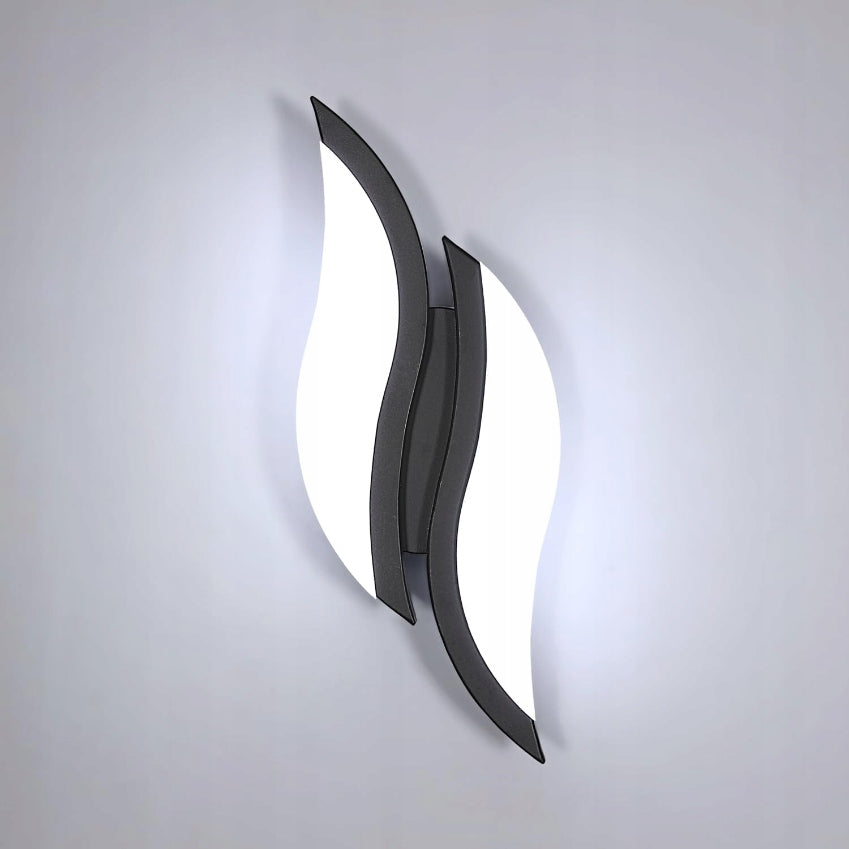 LAMPA SCIENNA LED KINKIET CZARNA NOWOCZESNA DO SALONU KORYTARZ 6500K 12W