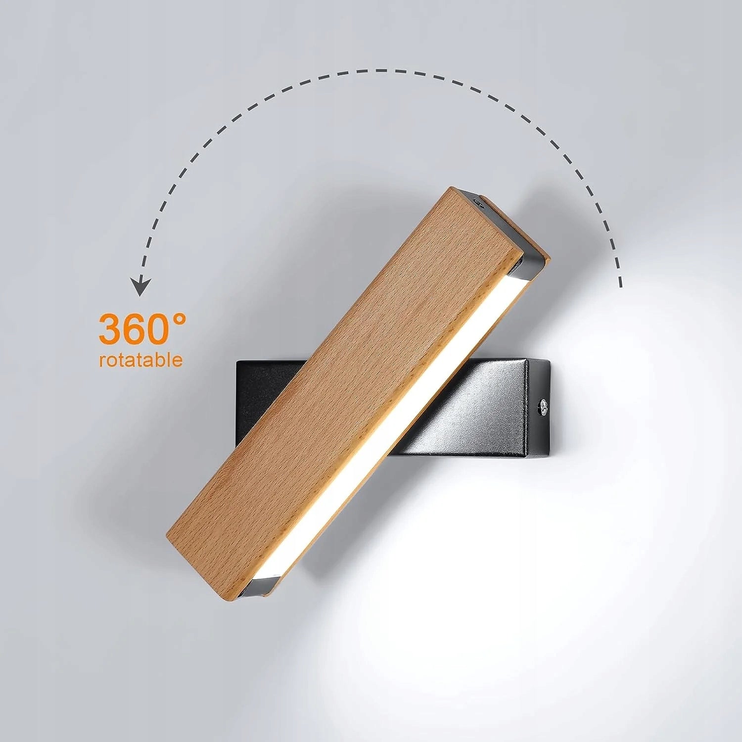 LAMPA SCIENNA LED KINKIET CZARNA OBROTOWY DREWNO DO SYPIALNI 6500K 4W Manufacturer code NL-30821103