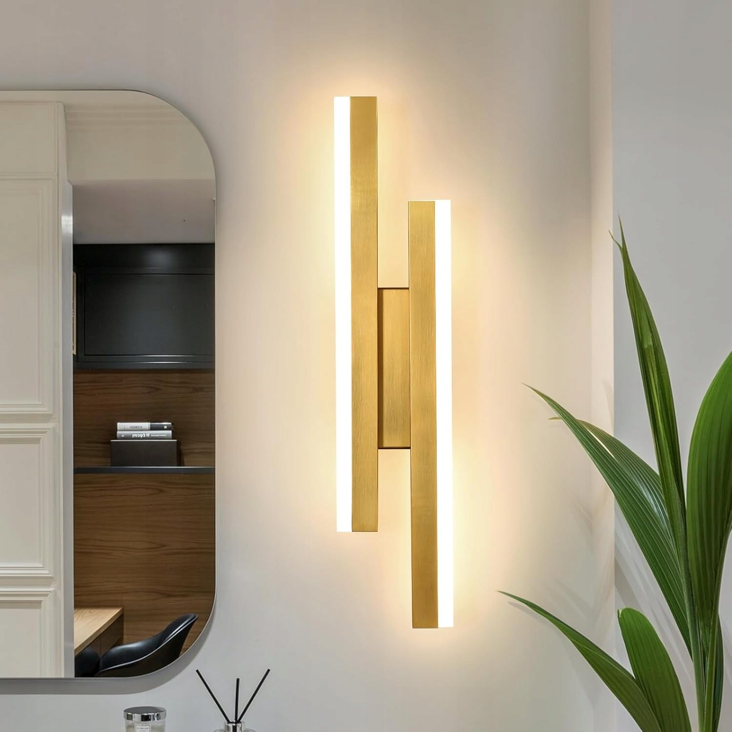 LAMPA SCIENNA LED KINKIET ZŁOTA NOWOCZESNA DO SALONU KORYTARZ 3000K 16W Manufacturer code 30924018