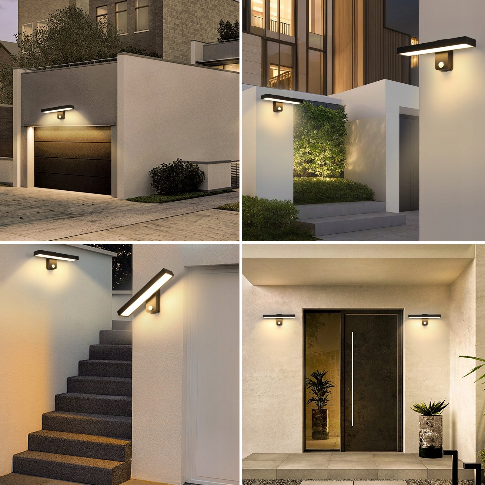 LAMPA SCIENNA LED Z CZUJNIKIEM RUCHU KINKIET ZEWNETRZNY CZARNY 3000K 21W Light source power 21 W