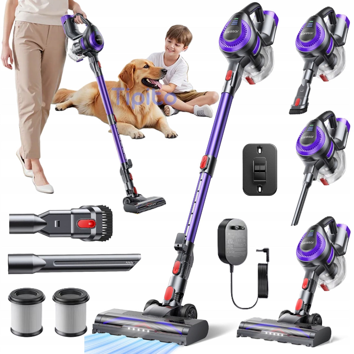 LARESAR V10 Lite Cordless Vertical Vacuum Cleaner for Allergy 38kPa HEPAx2