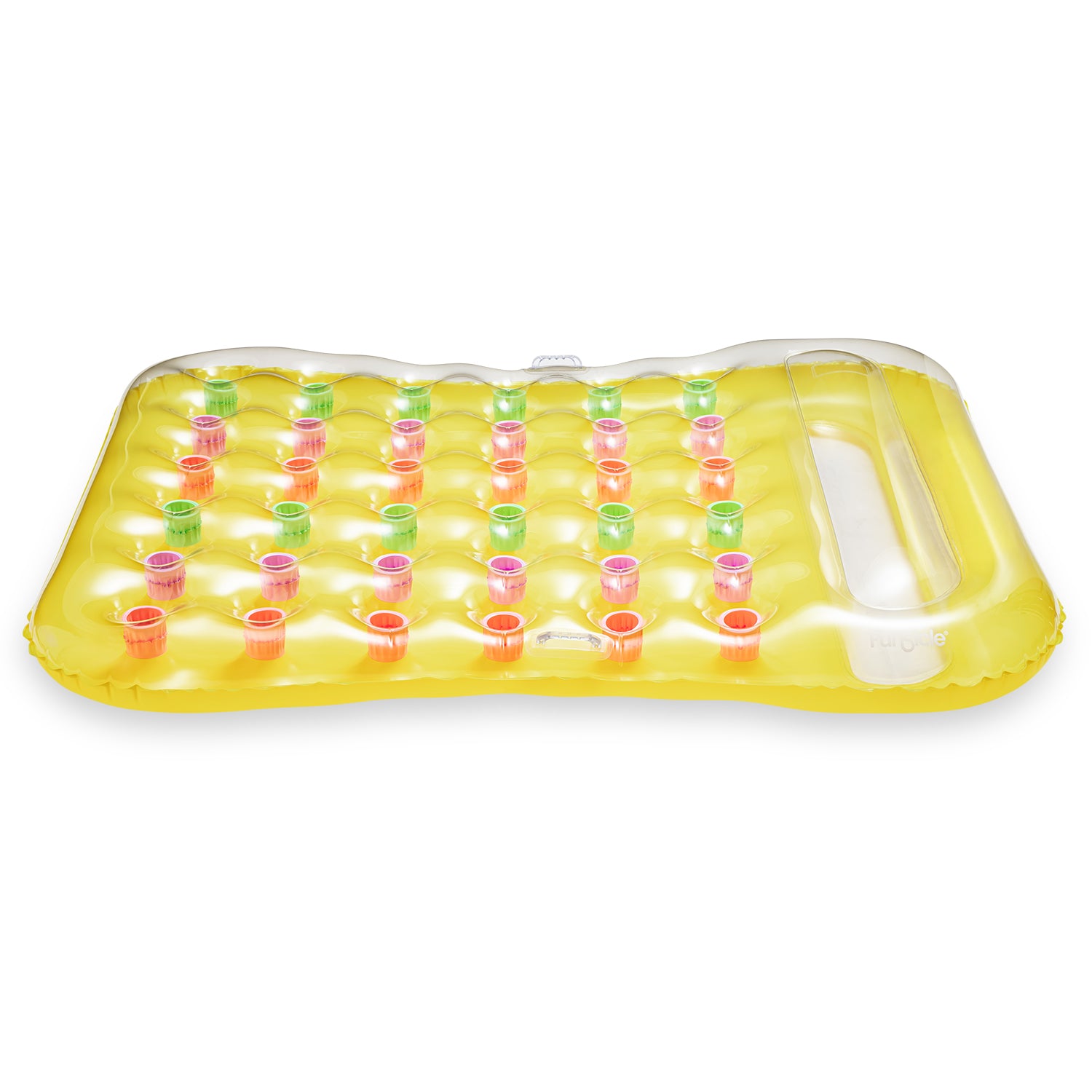 LARGE 2 SEATER BEACH MATTRESS INFLATABLE 194x147cm FOR WATER WITH PILLOW YELLOW Manufacturer code K71512C00