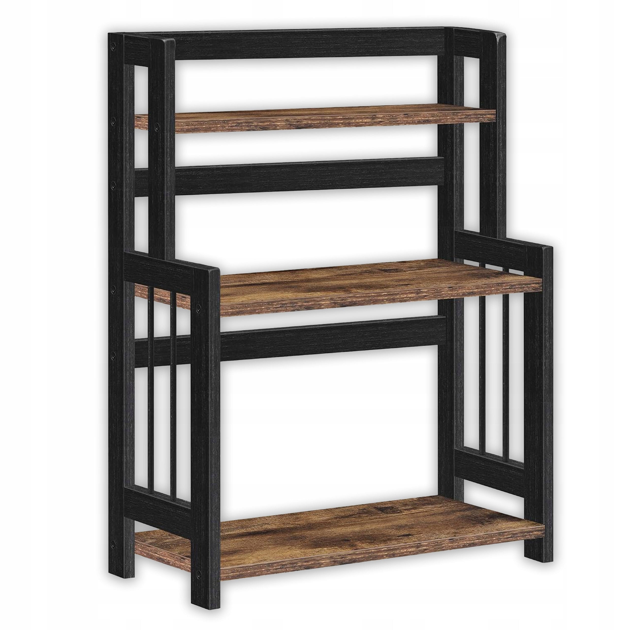 LARGE 3-TIER BOOKCASE KITCHEN ORGANIZER FOR SPICES COUNTERTOP DESK
