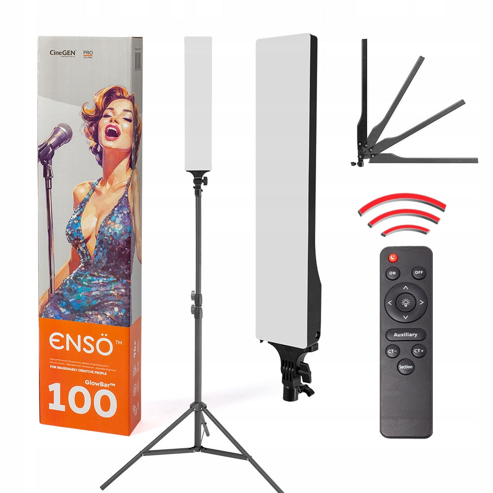 LARGE 65W COSMETIC PANEL LAMP WITH ADJUSTABLE REMOTE CONTROL TRIPOD HIT