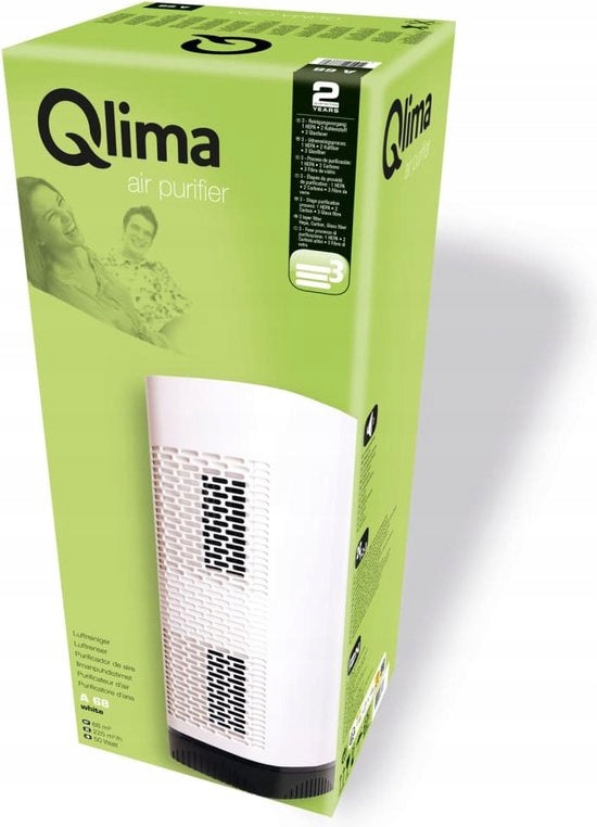 LARGE Air Purifier Qlima A 68 - Ionizer - UV Light HEPA 50w Filters ionization UV lamp