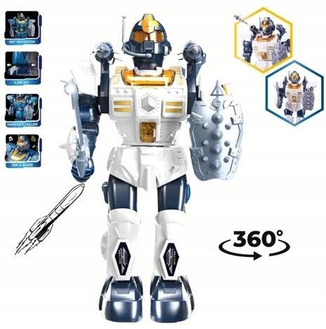 LARGE BATTERY-OPERATED ROBOT INTERACTIVE LIGHT SOUND MOVES 360 Kind other
