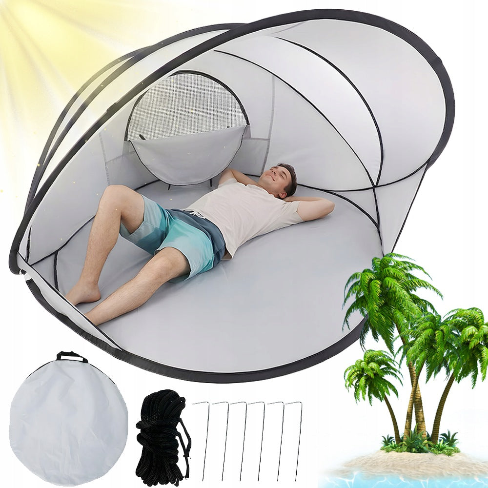 LARGE BEACH TENT SELF-FOLDING SCREEN FOR GARDEN BEACH PROTECTIVE UV+