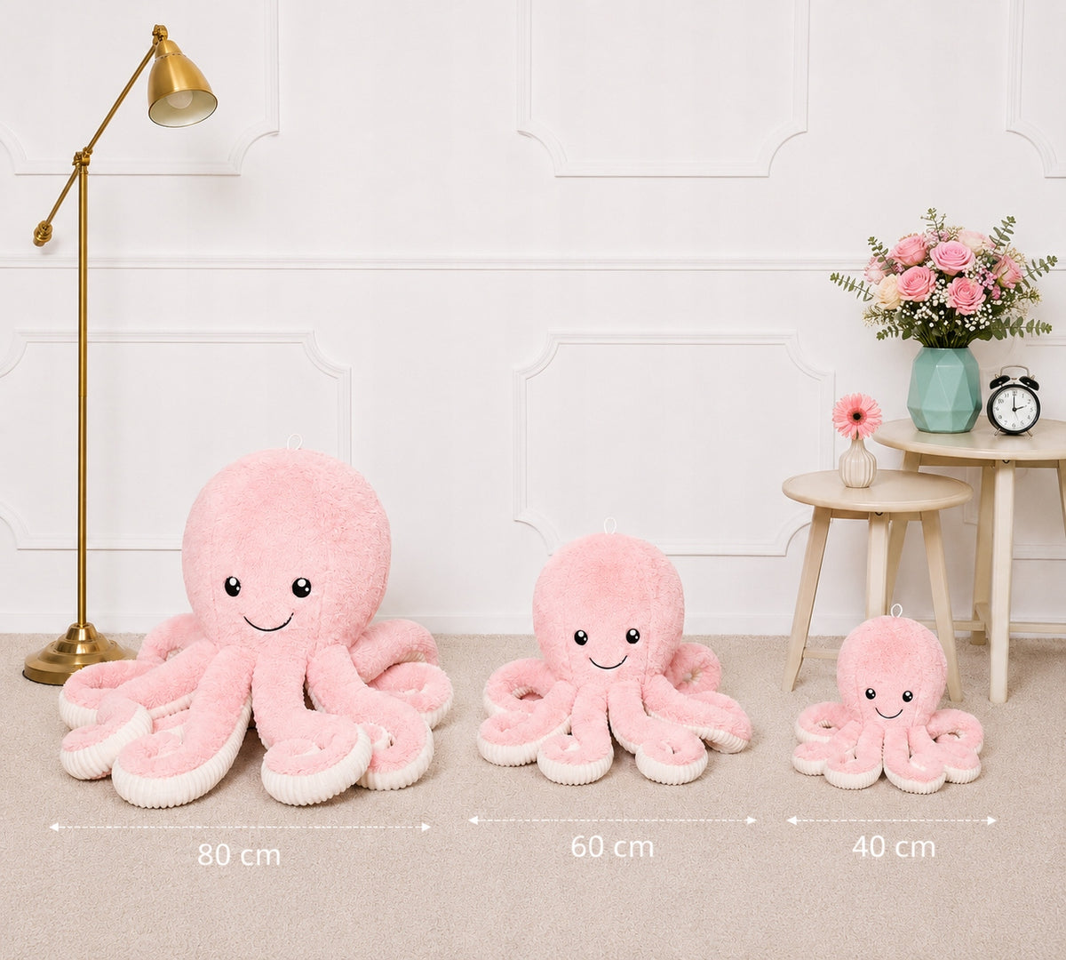 LARGE BIG BEAR OCTOPUS PLUSH OCTOPUS CUDDLY 40CM PINK Brand Miś Gustaw