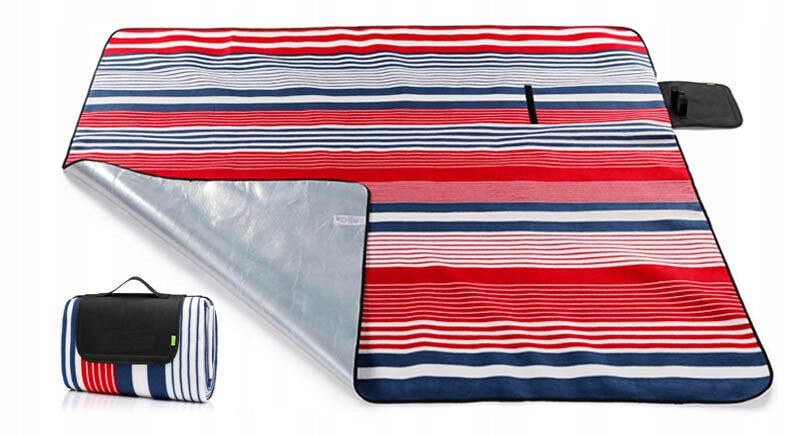 LARGE BLANKET BEACH PICNIC MAT ACAMPER XXL 2x2m