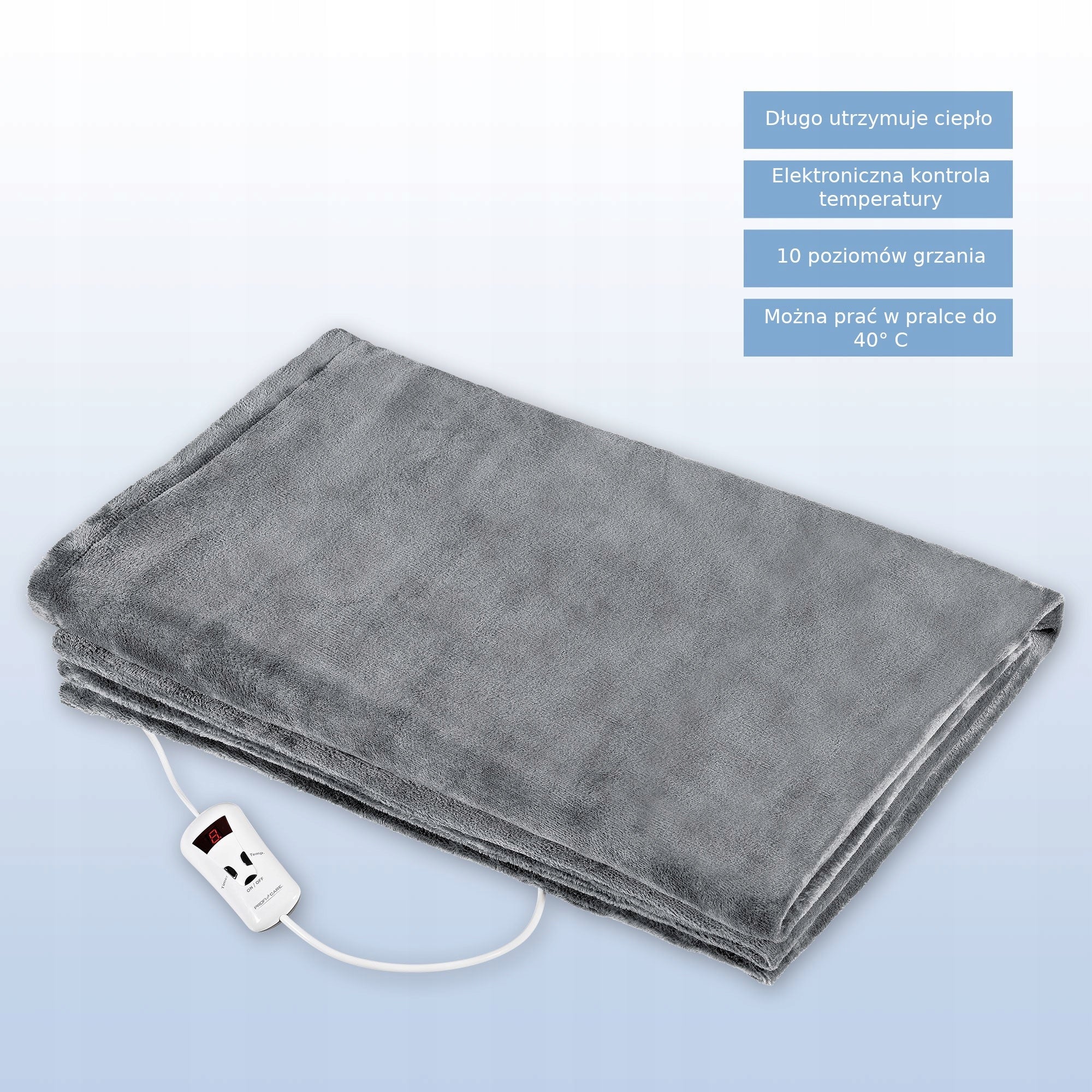 LARGE BLANKET ELECTRIC HEATING MAT HEATING REMOTE CONTROL Color gray