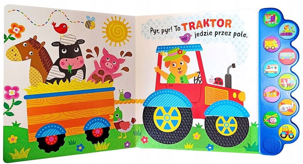 LARGE BOOK INTERACTIVE TEXTURE COLORS 10 SOUNDS ANIMALS VEHICLES Kind educational books