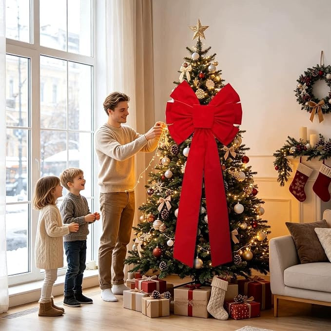 LARGE BOW RED VELOUR FOR VALENTINE'S DAY WEDDING DOOR CHRISTMAS TREE Manufacturer code 1516156