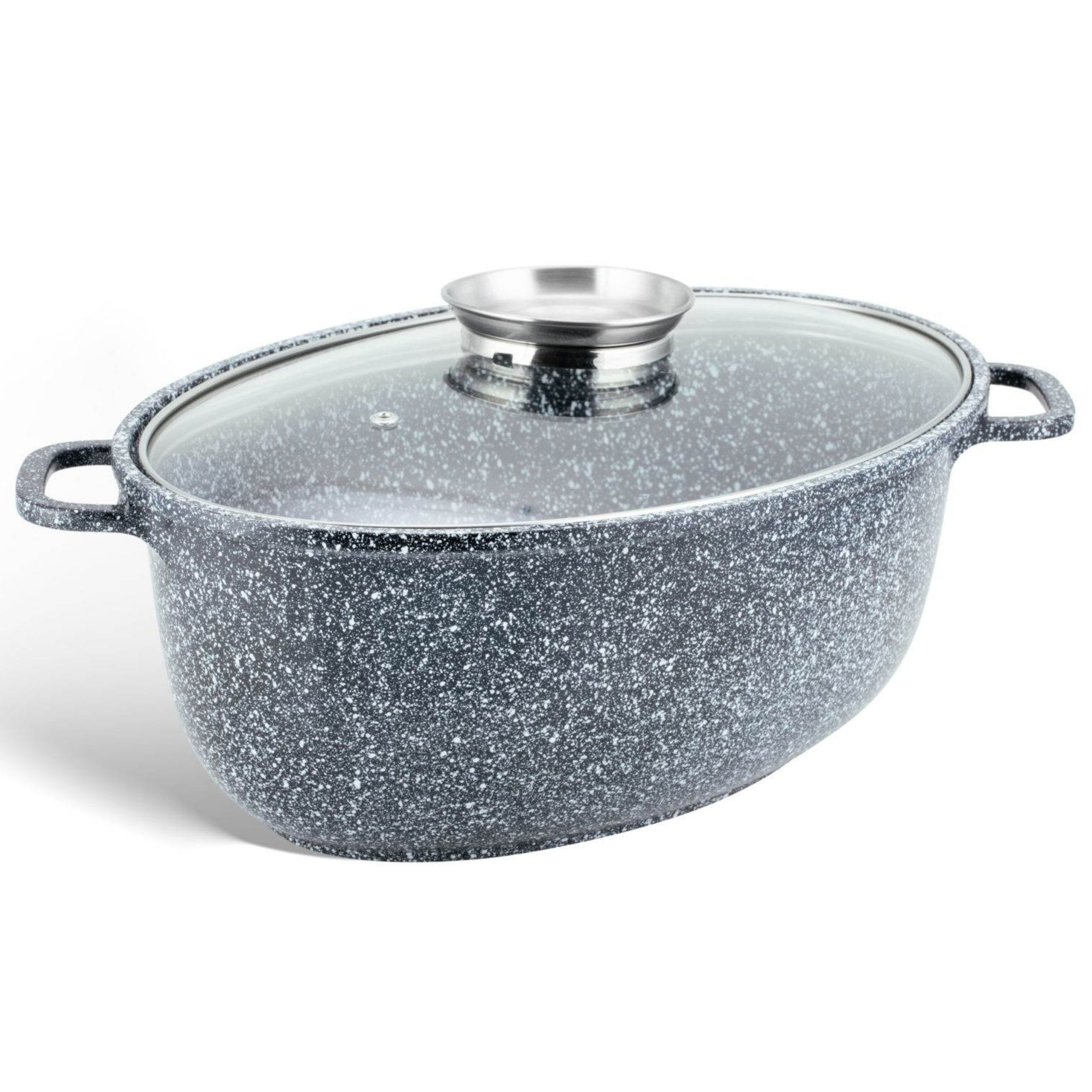 LARGE Brittany GOOSEBERRY EDENBERG NONSTICK MARBLE AROMA 38cm 8.0L Manufacturer code BRYTFANNA MARMUROWA OWALNA NON-STICK 38cm 8L