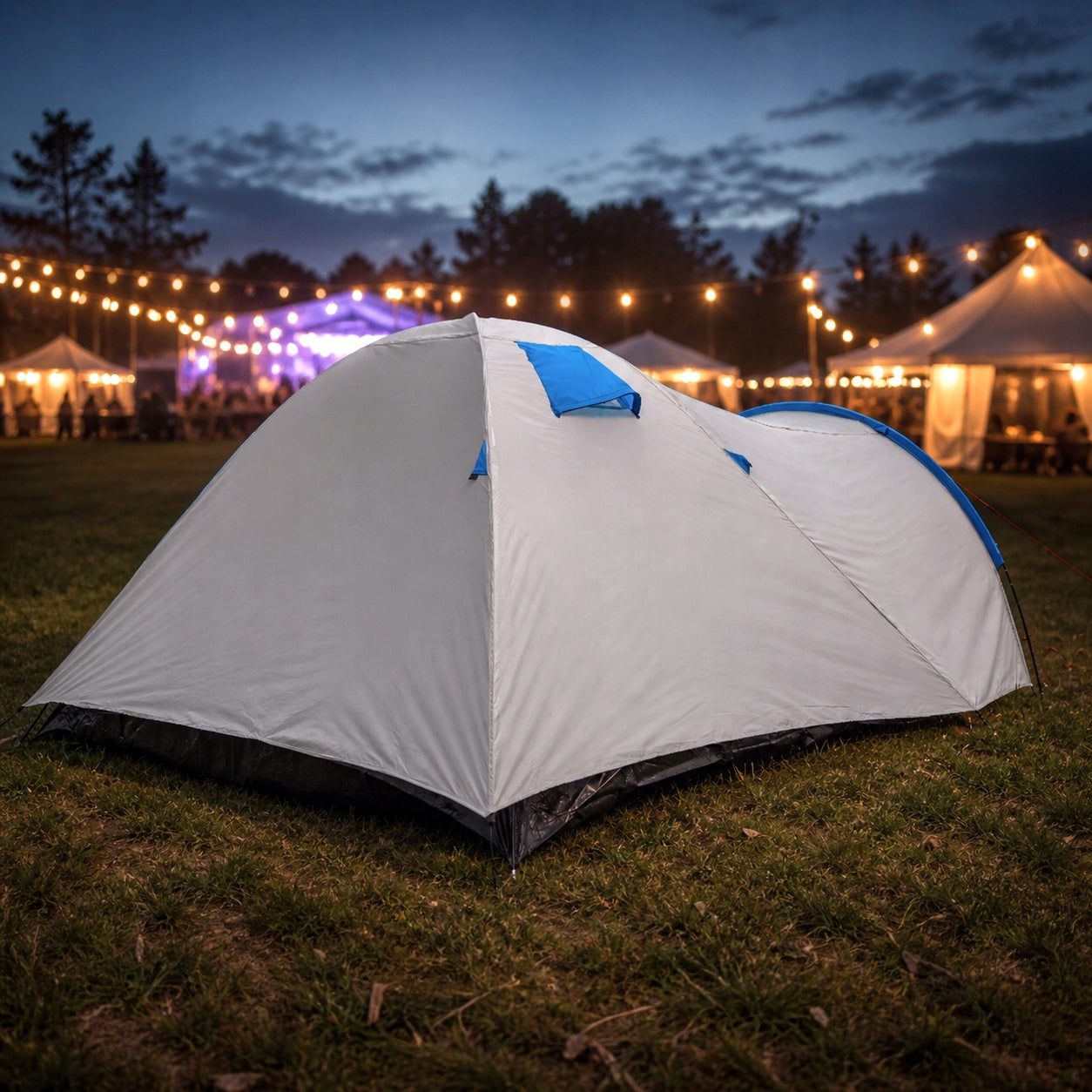 LARGE CAMPING HIKING TENT 4-PERSON IGLO WATERPROOF 180x310cm XXL Brand Malcom