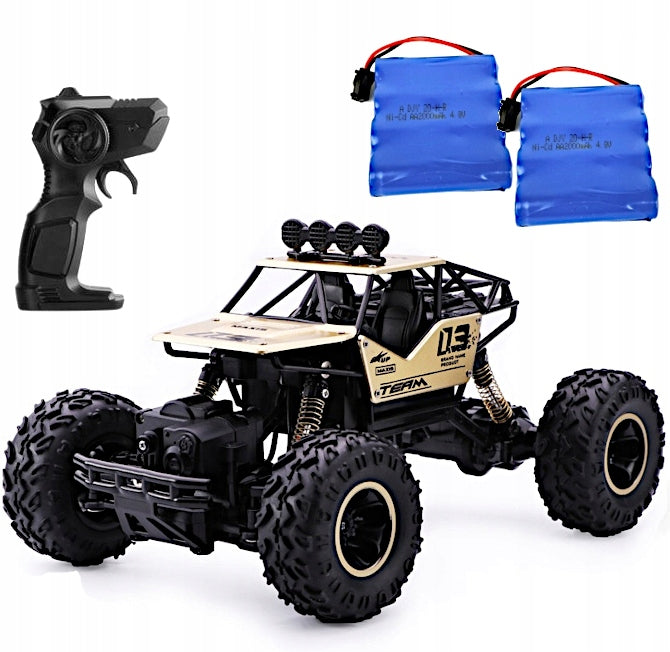 LARGE CAR REMOTE CONTROLLED RC METAL 4x4 REMOTE CONTROL 2X BATTERY Packaging status original