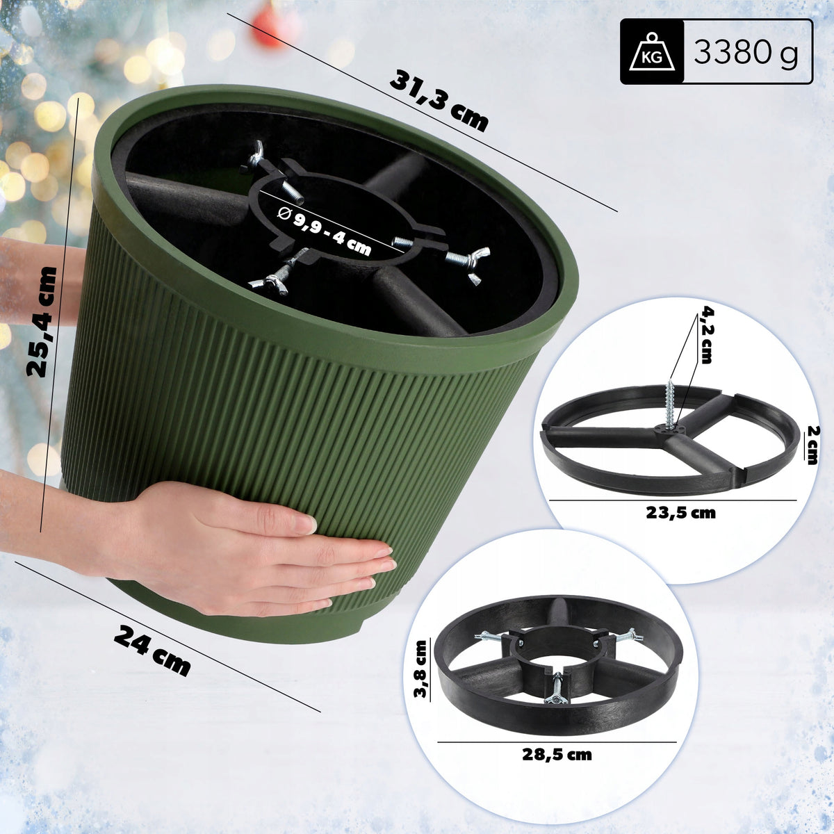 LARGE CHRISTMAS TREE STAND FOR CHRISTMAS TREE STAND 2.5 m Brand Kadax
