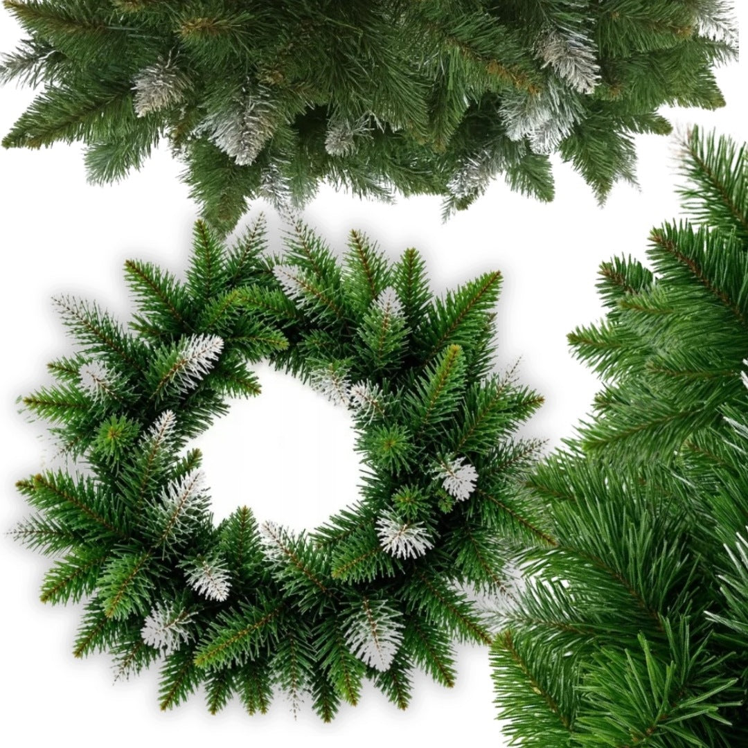 LARGE CHRISTMAS WREATH 65 CM DENSE GREEN FOR DIY TUNING DOOR